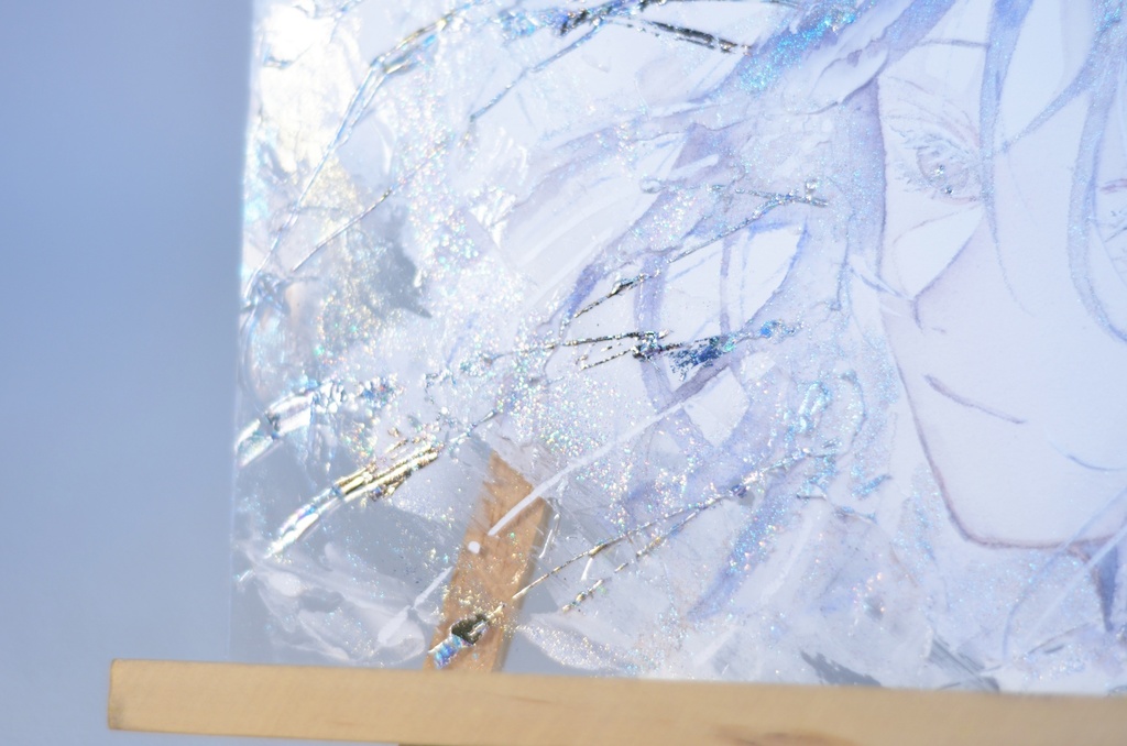 オリジナル 手描きイラスト 女の子 「光の透り道」 アクリル板 A5サイズ 透明水彩 原画