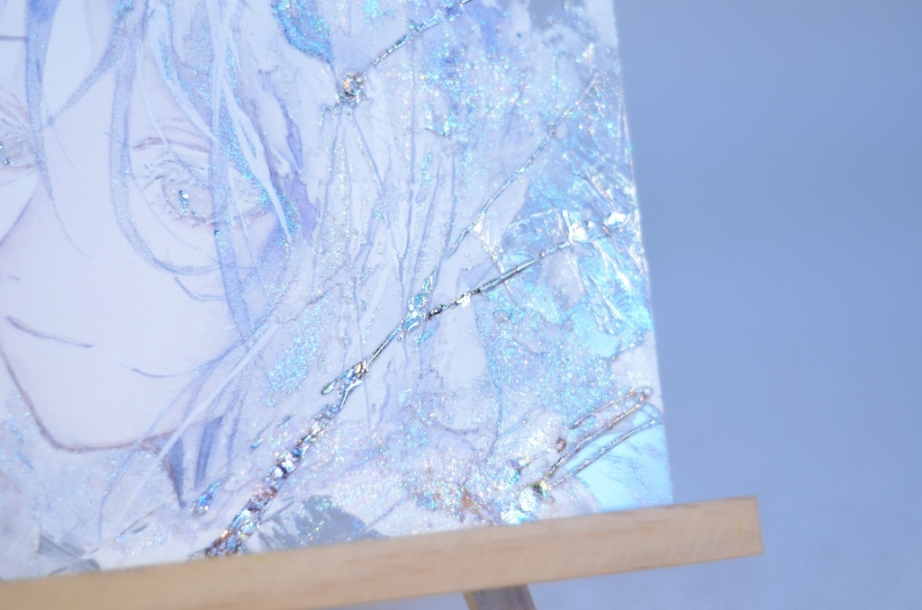 オリジナル 手描きイラスト 女の子 「光の透り道」 アクリル板 A5サイズ 透明水彩 原画