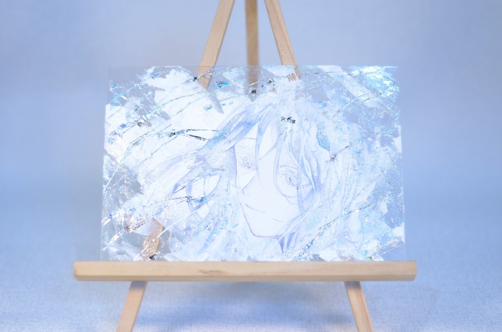 オリジナル 手描きイラスト 女の子 「光の透り道」 アクリル板 A5サイズ 透明水彩 原画