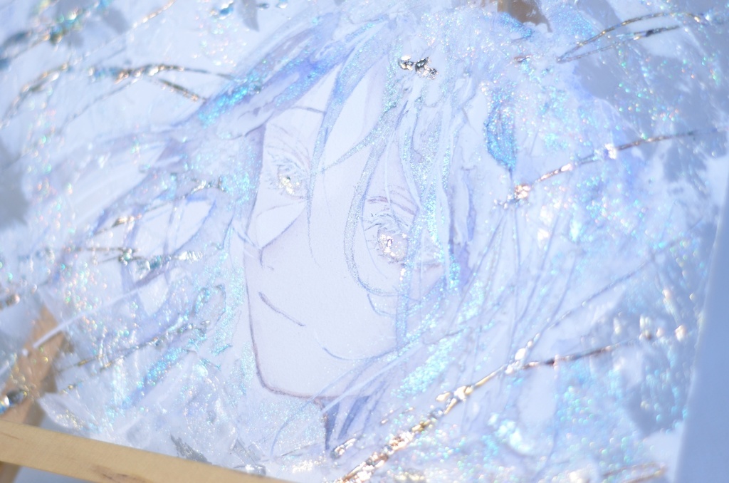 オリジナル 手描きイラスト 女の子 「光の透り道」 アクリル板 A5サイズ 透明水彩 原画