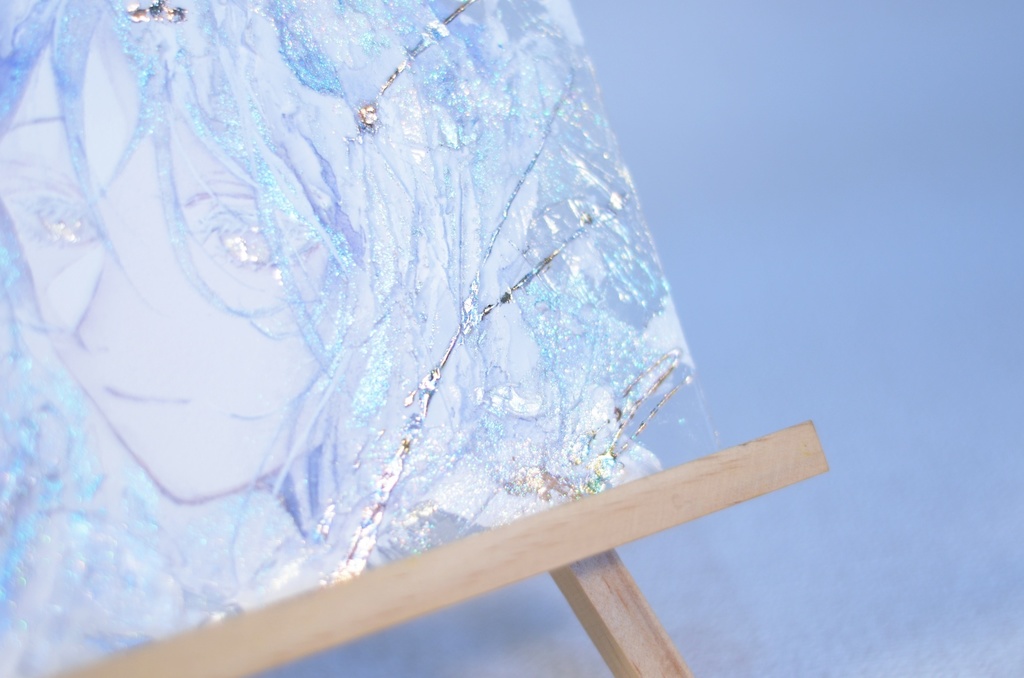 オリジナル 手描きイラスト 女の子 「光の透り道」 アクリル板 A5サイズ 透明水彩 原画