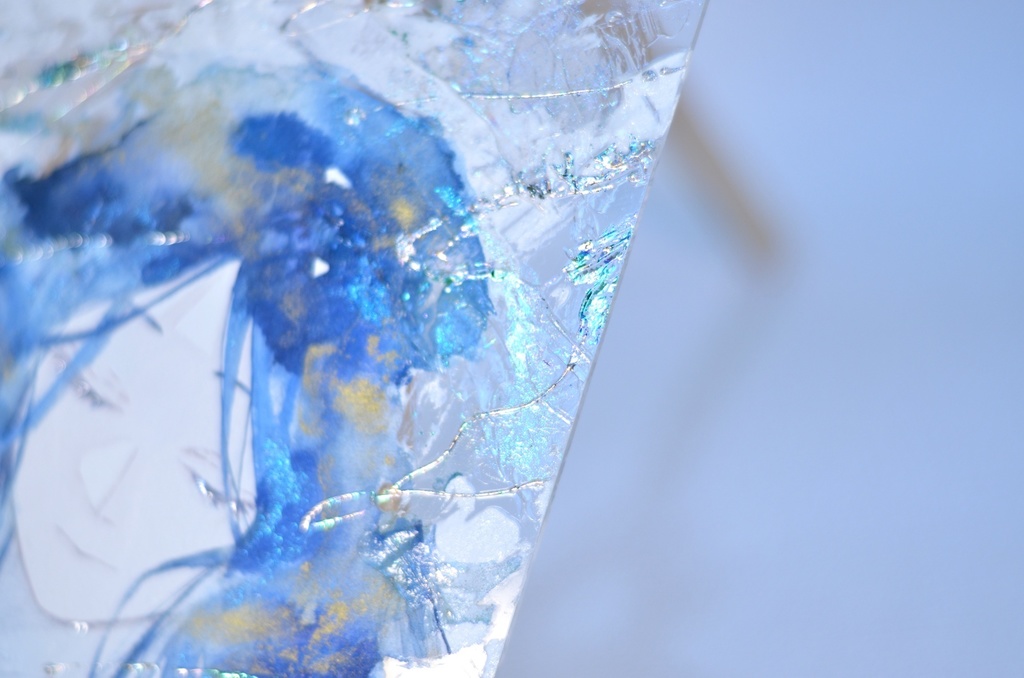 オリジナル 手描きイラスト 女の子 「夜空の夢を見て」 アクリル板 A5サイズ 透明水彩 原画