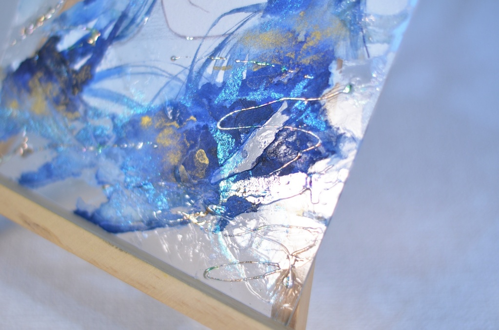 オリジナル 手描きイラスト 女の子 「夜空の夢を見て」 アクリル板 A5サイズ 透明水彩 原画