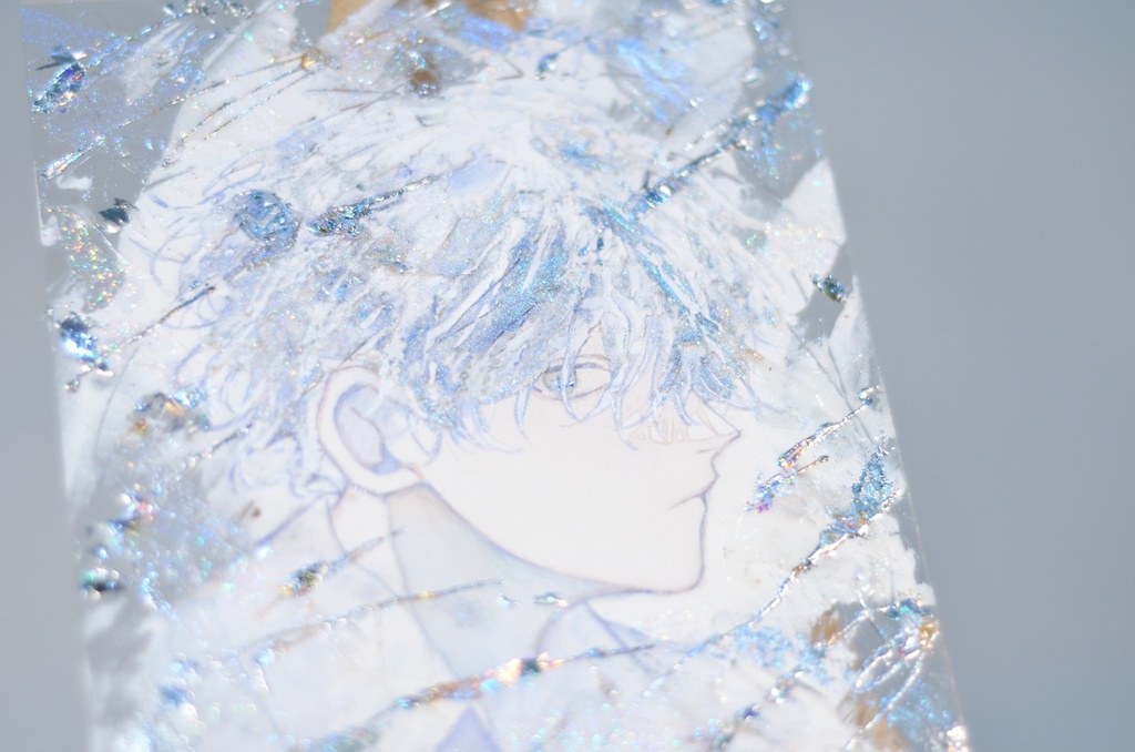 オリジナル 手描きイラスト 男の子 青年 「光の透り道」 アクリル板 A5サイズ 透明水彩 原画