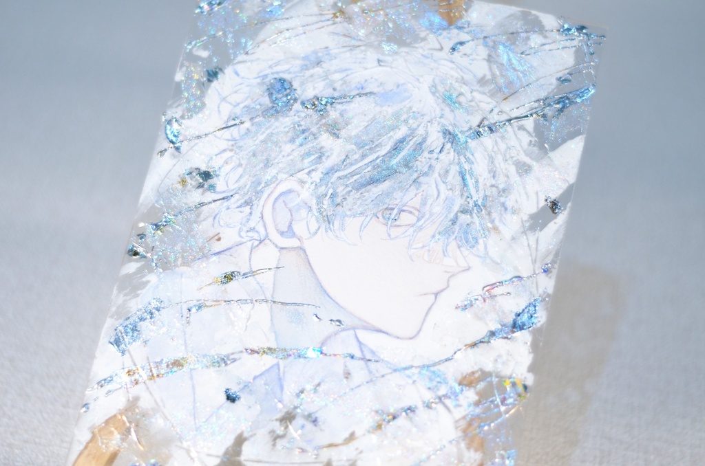 オリジナル 手描きイラスト 男の子 青年 「光の透り道」 アクリル板 A5サイズ 透明水彩 原画