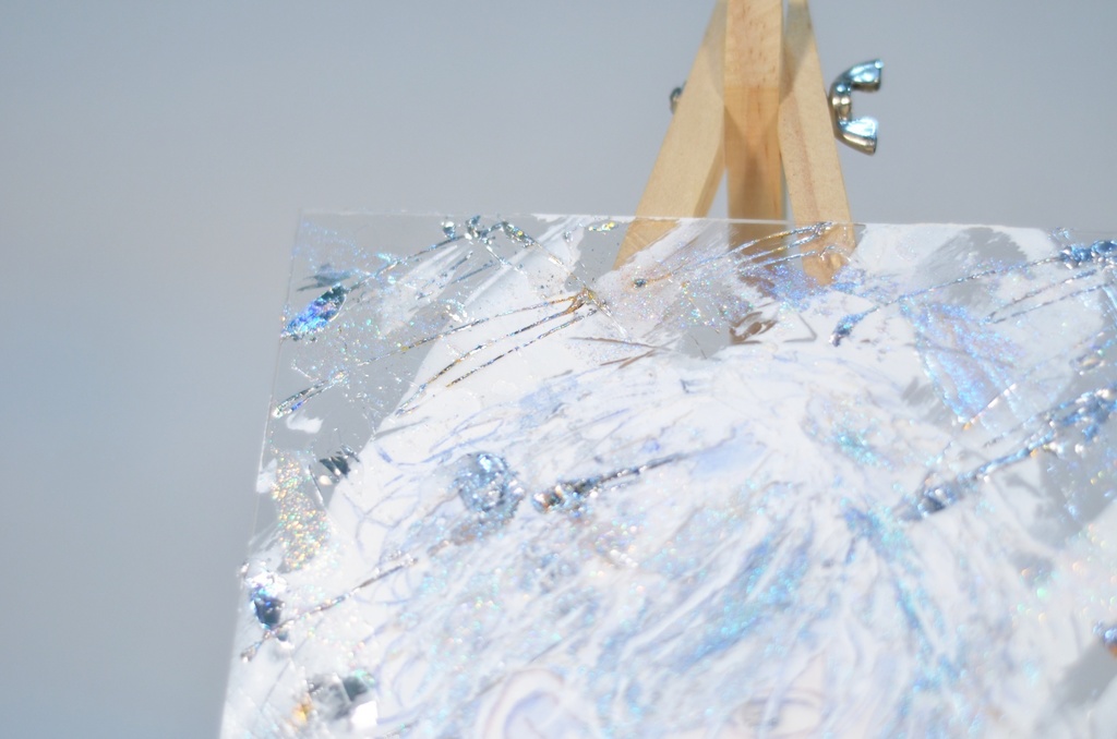 オリジナル 手描きイラスト 男の子 青年 「光の透り道」 アクリル板 A5サイズ 透明水彩 原画