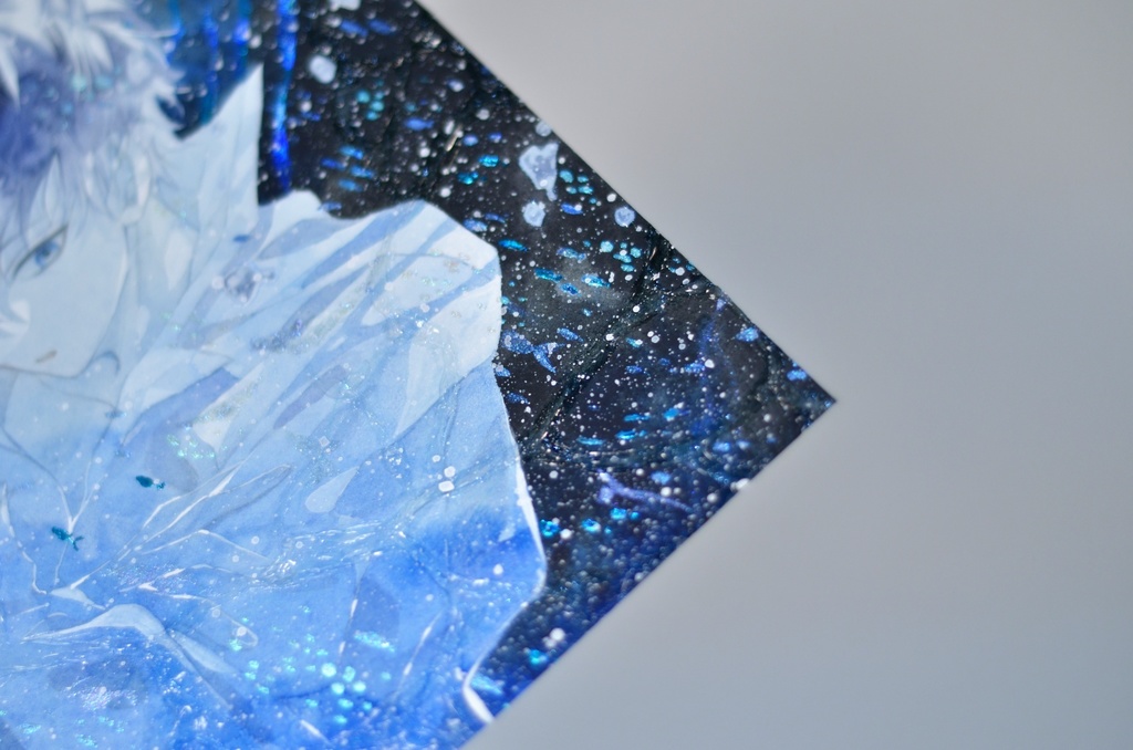 オリジナル 手描きイラスト 男の子 青年 「沈む」 変形サイズ 透明水彩 原画