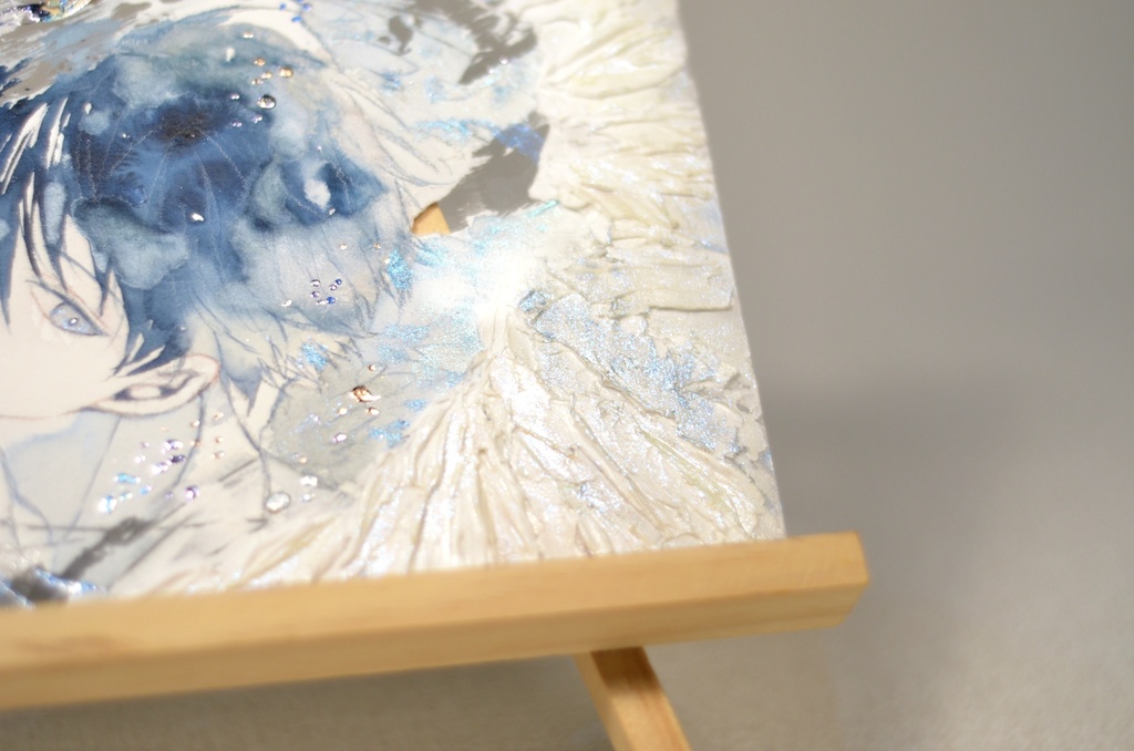 オリジナル 手描きイラスト 男の子 「片翼の案内人」 アクリル板 A5サイズ 透明水彩 原画