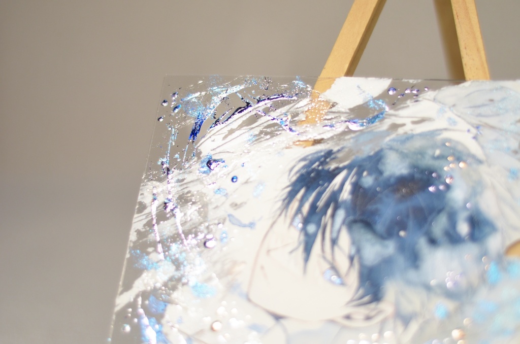 オリジナル 手描きイラスト 男の子 「片翼の案内人」 アクリル板 A5サイズ 透明水彩 原画