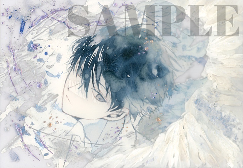 オリジナル 手描きイラスト 男の子 「片翼の案内人」 アクリル板 A5サイズ 透明水彩 原画