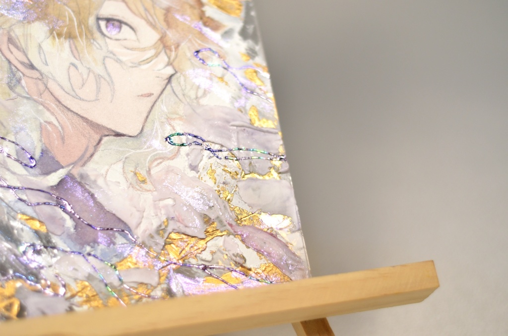 オリジナル 手描きイラスト 男の子 「曇天」 アクリル板 A5サイズ 透明水彩 原画