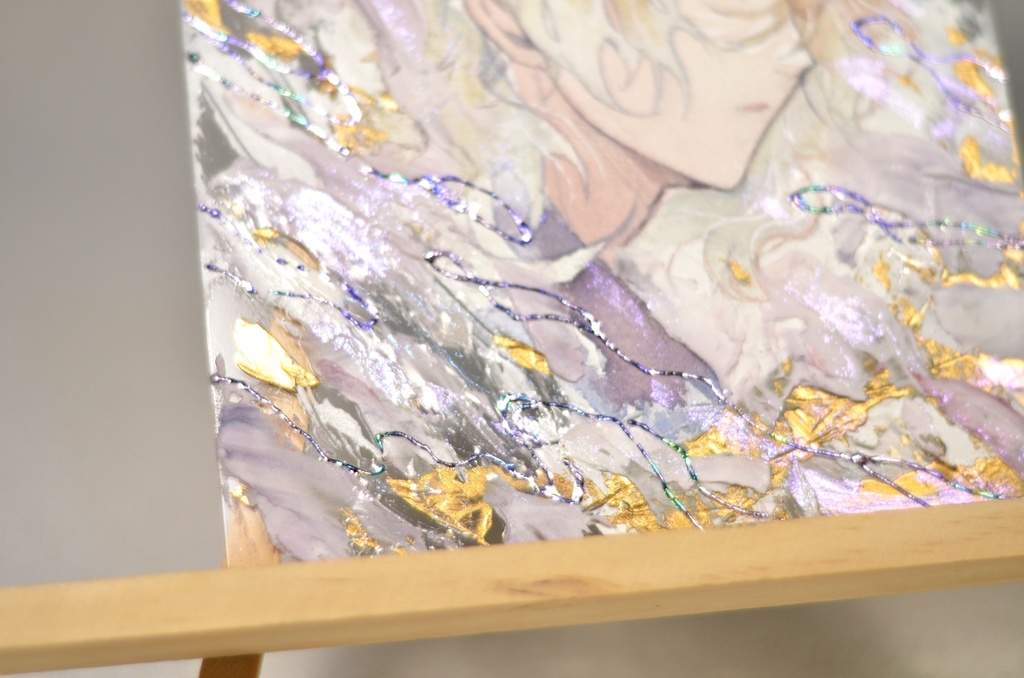 オリジナル 手描きイラスト 男の子 「曇天」 アクリル板 A5サイズ 透明水彩 原画