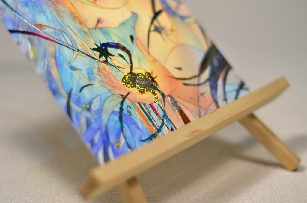 オリジナル 手描きイラスト 女の子 「期待」 変形サイズ 透明水彩 原画