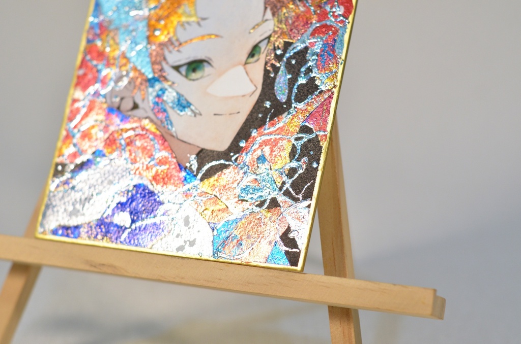 オリジナル 手描きイラスト 男の子 青年 12星座シリーズ 「魚座」 1/4色紙サイズ 透明水彩 原画