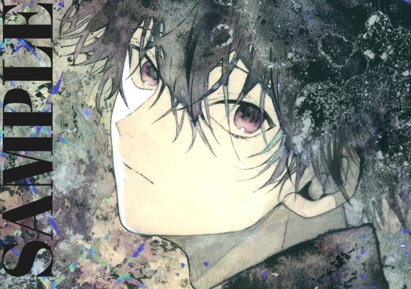 手描きイラスト 「黒の冠」 男の子 青年 オリジナル 正方形サイズ 透明水彩 原画
