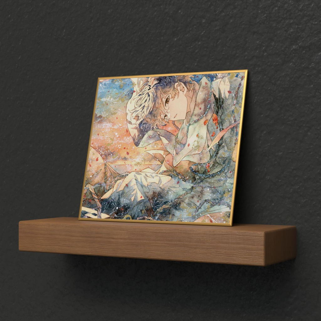 グッズ 色紙(ミニ) 10種類 手描きイラスト 男の子 透明水彩