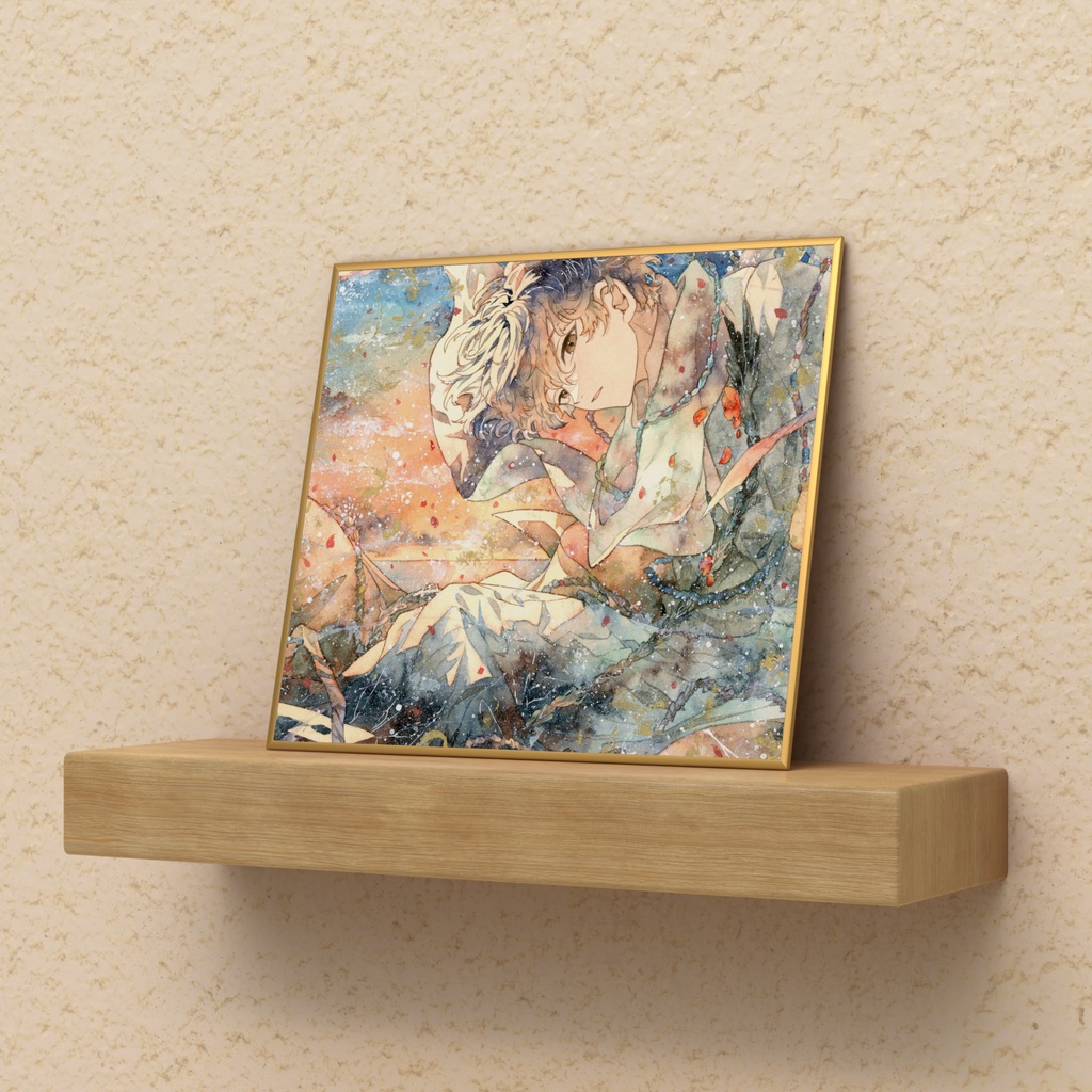 グッズ 色紙(ミニ) 10種類 手描きイラスト 男の子 透明水彩