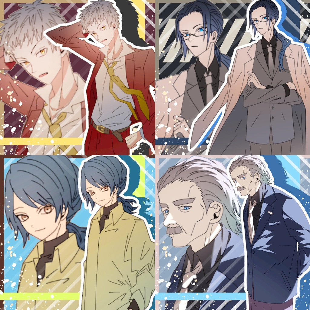 TRPG　VTuber　 opt 立ち絵　4種類　１点もの　男の子　男性　スーツ等