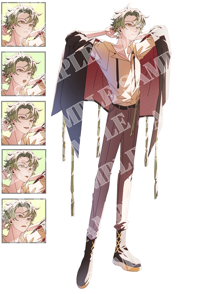 TRPG opt 立ち絵 4種類 1点もの 男の子 男性 スーツ 制服 軍服 和