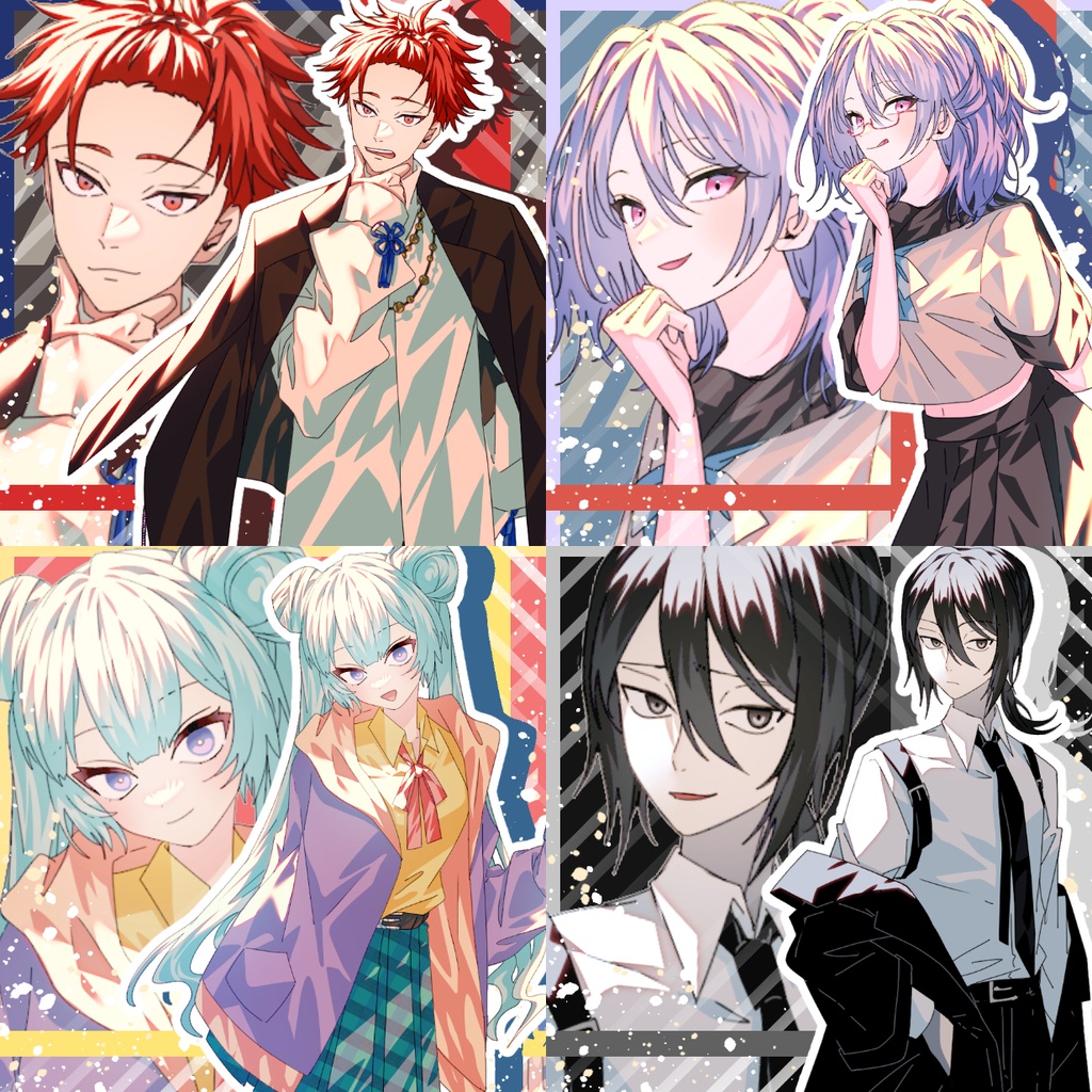 TRPG 　VTuber　 opt 立ち絵　4種類　１点もの　男の子　女の子　女性　男性　スーツ　制服