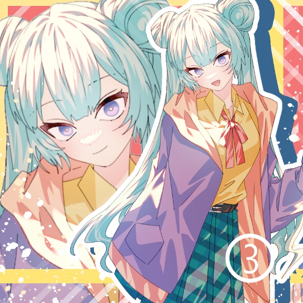 TRPG VTuber opt 立ち絵 4種類 1点もの 男の子 女の子 女性 男性 スーツ 制服
