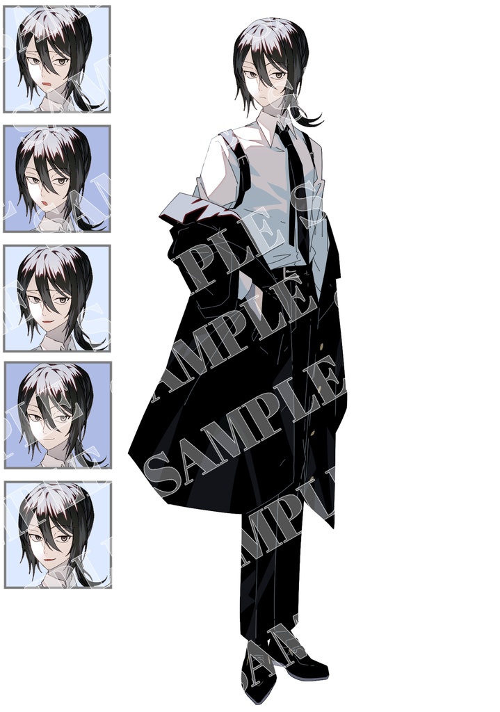 TRPG VTuber opt 立ち絵 4種類 1点もの 男の子 女の子 女性 男性 スーツ 制服