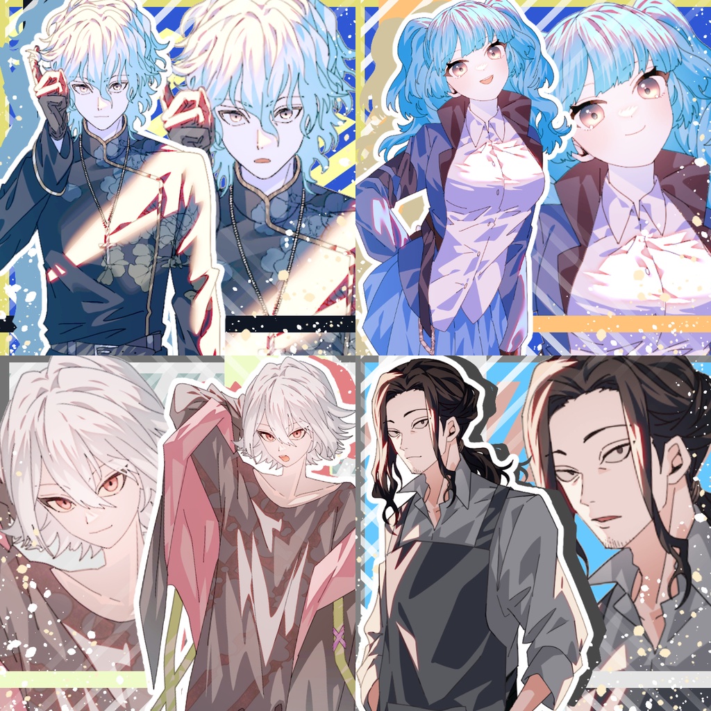 TRPG 　VTuber　 opt 立ち絵　4種類　１点もの　男の子　女の子　女性　男性　スーツ　制服