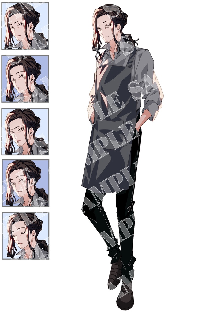TRPG VTuber opt 立ち絵 4種類 1点もの 男の子 女の子 女性 男性 スーツ 制服