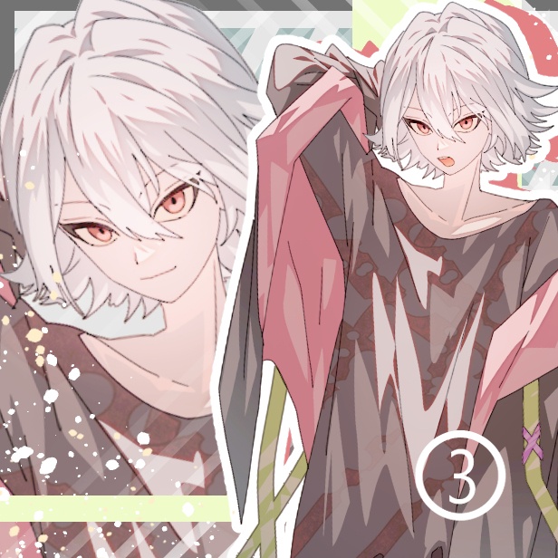 TRPG VTuber opt 立ち絵 4種類 1点もの 男の子 女の子 女性 男性 スーツ 制服