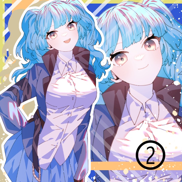 TRPG VTuber opt 立ち絵 4種類 1点もの 男の子 女の子 女性 男性 スーツ 制服