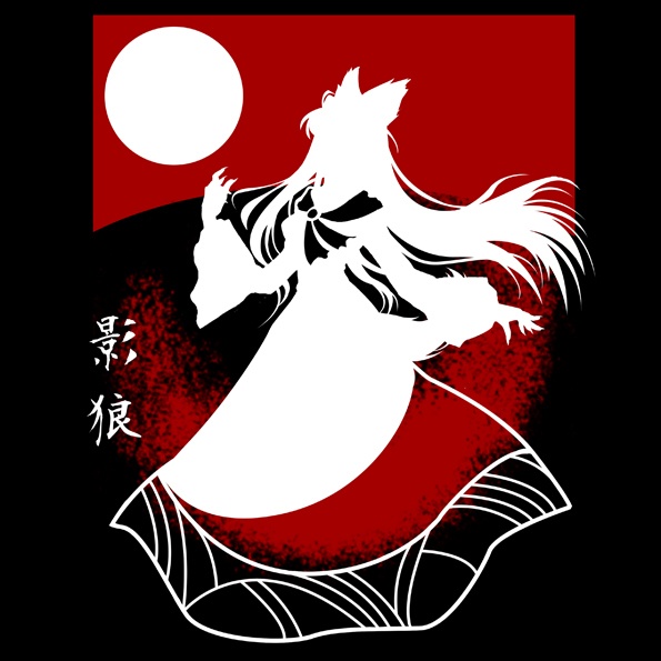 東方Tシャツ 「影狼月札」 今泉影狼