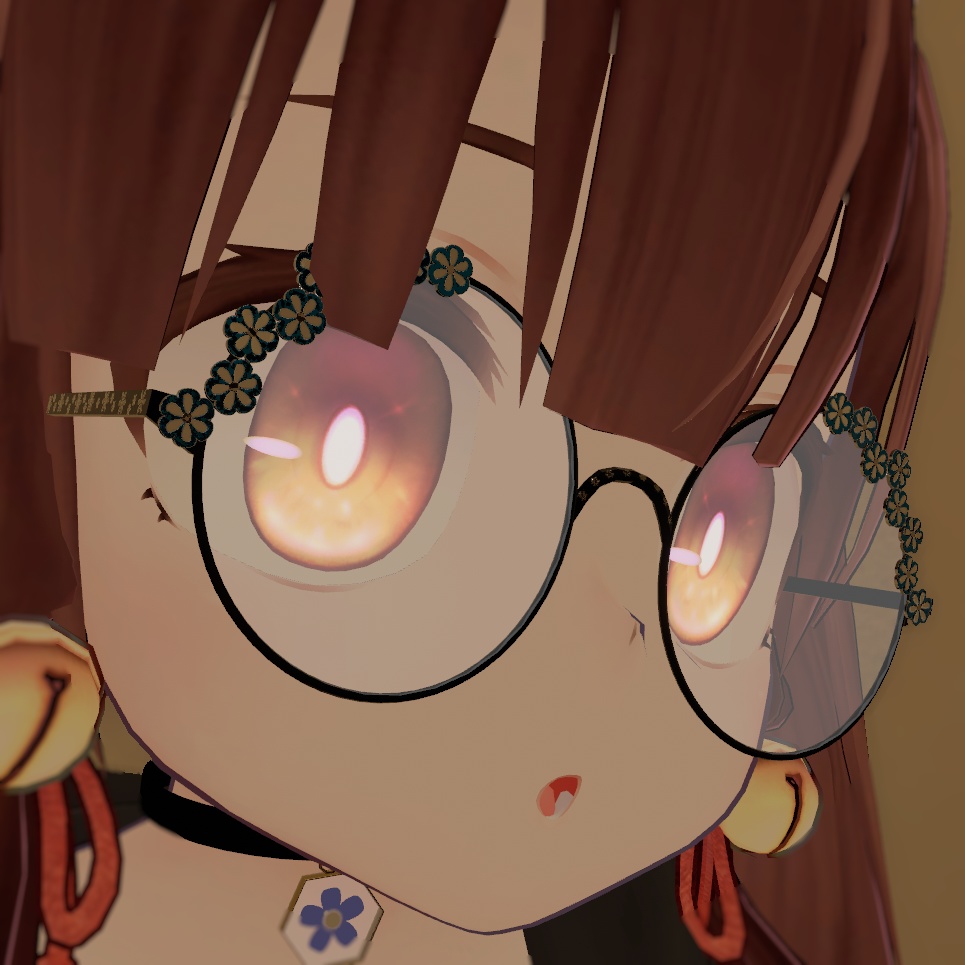 Flower Round-Rim Glasses | フラワーラウンドリムメガネ