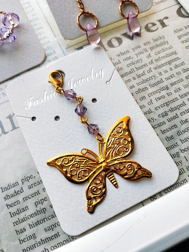 紫フープ系ピアスセット