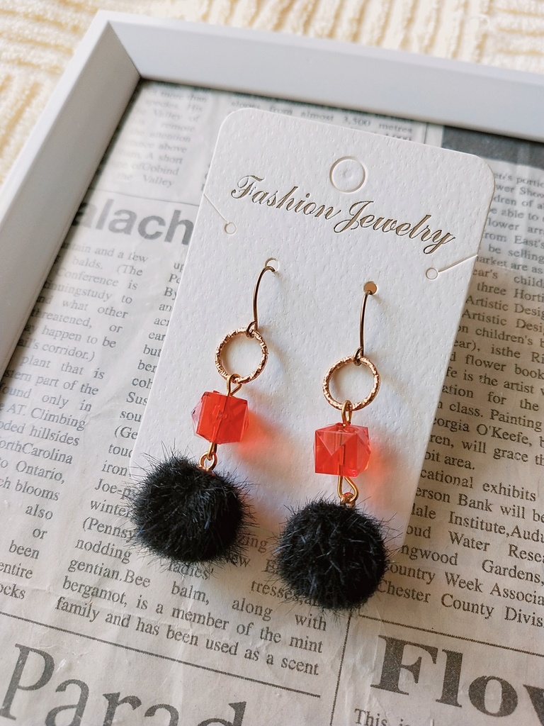 赤×黒ピアス3セット