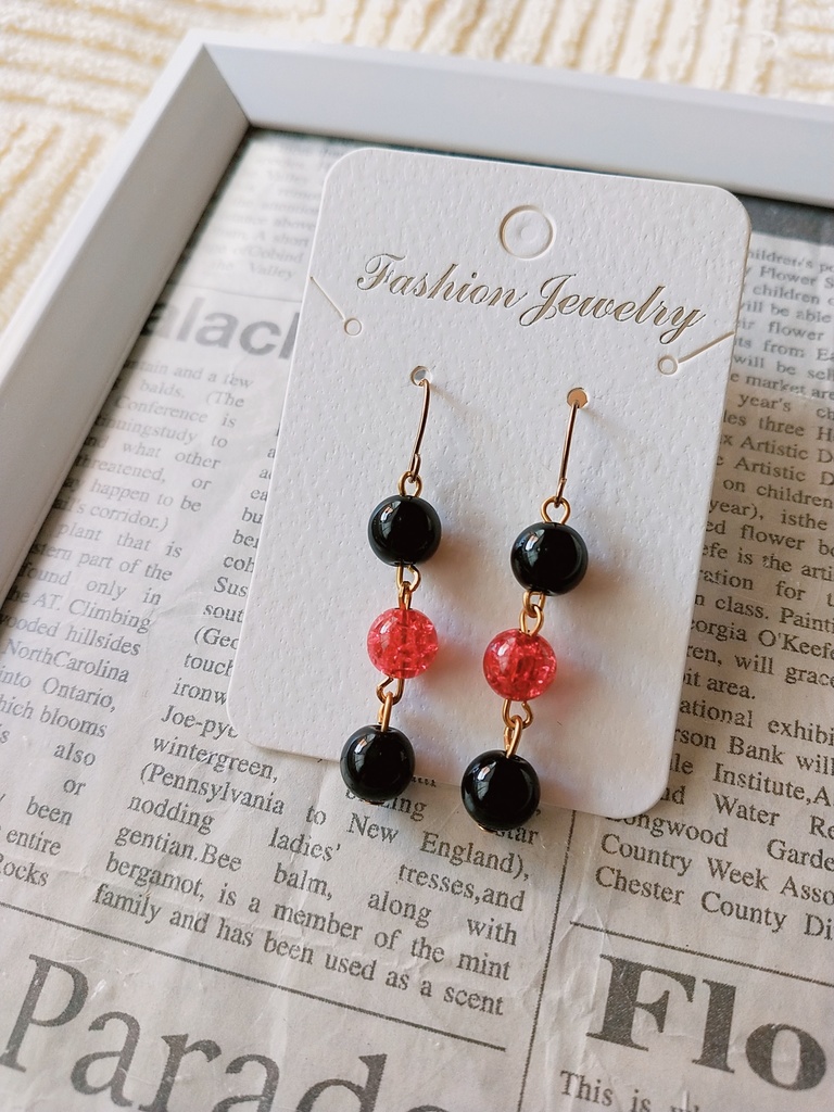 赤×黒ピアス3セット