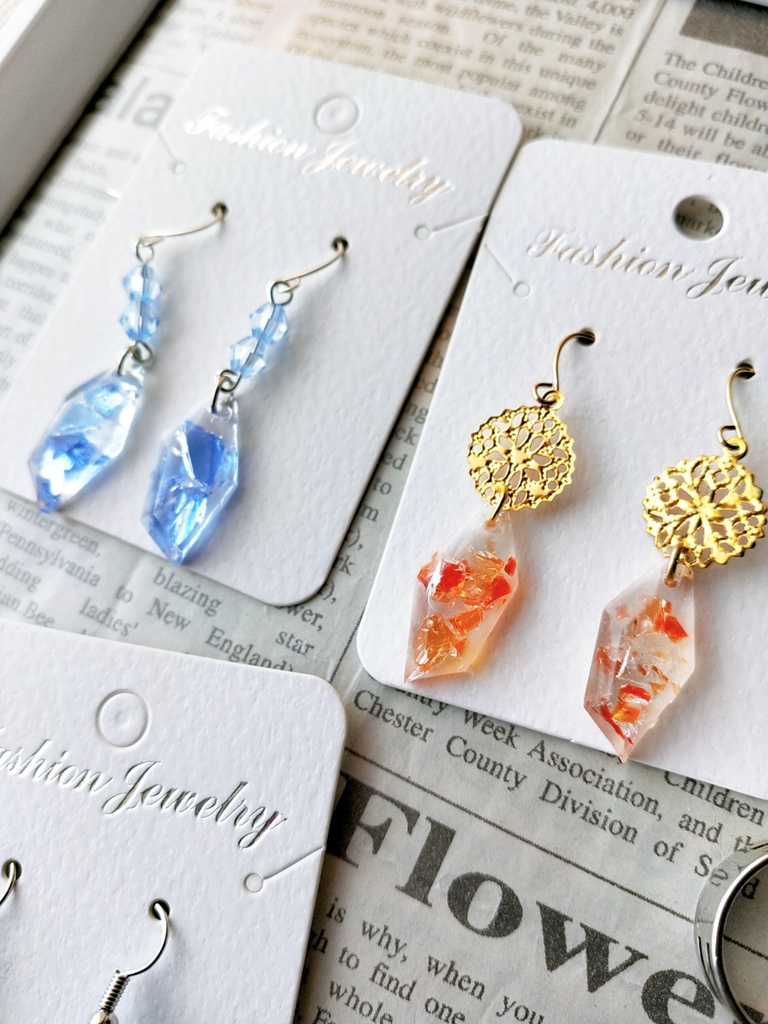 琉球ガラス入りピアスセット