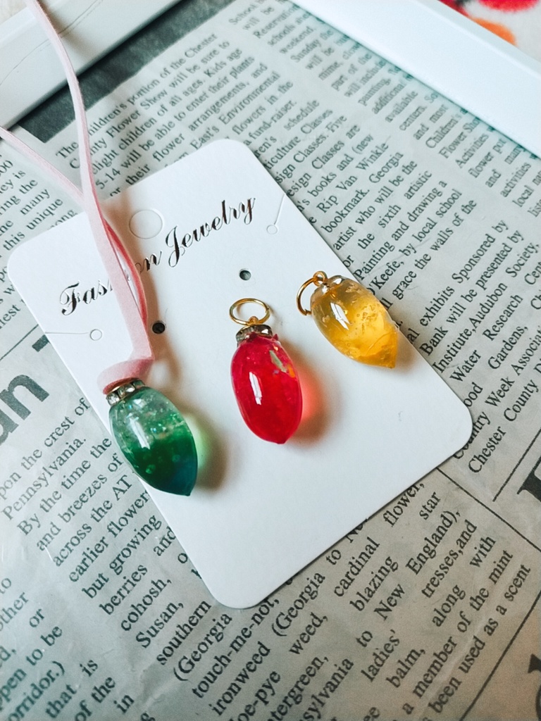 どんぐりネックレスチャーム3個セット