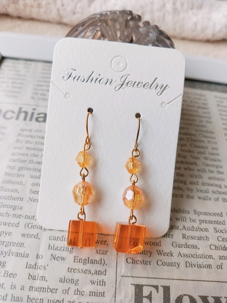 オレンジ系ピアス3点セット