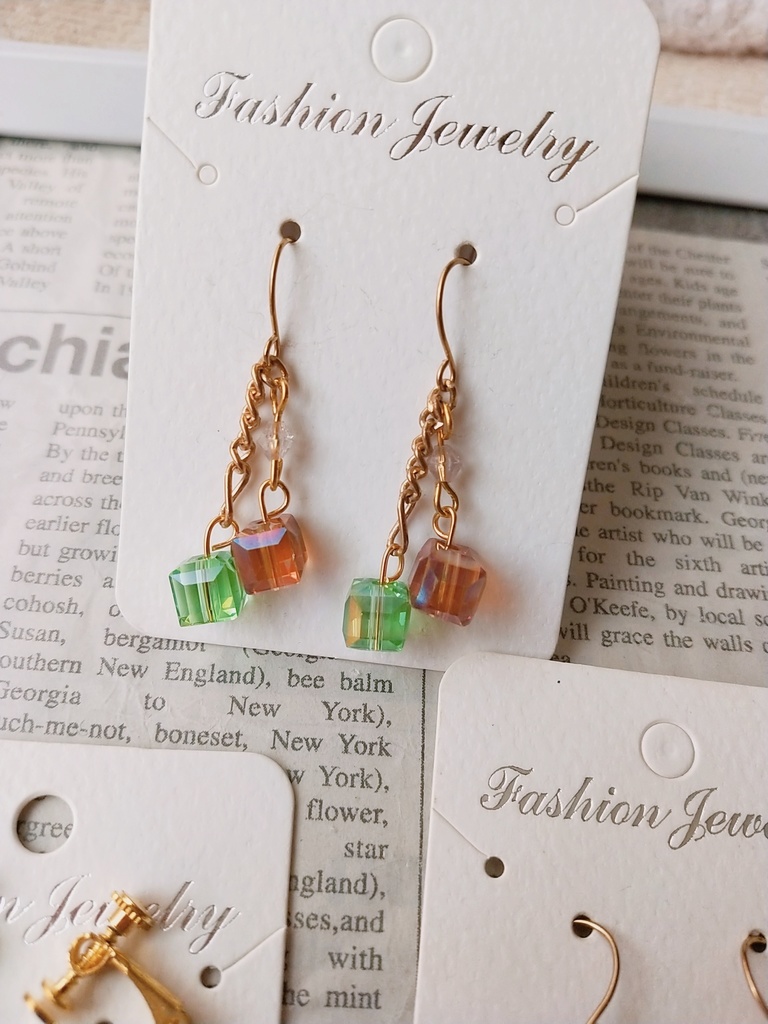 緑系ピアスセット