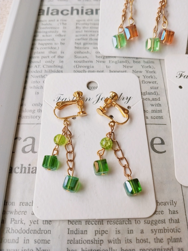 緑系ピアスセット