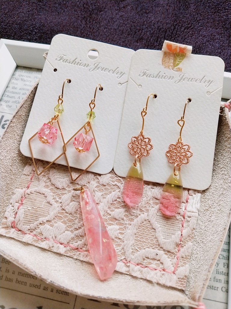 ピンク系アクセ3個セット