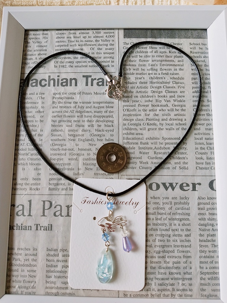 金魚のネックレス(青系)