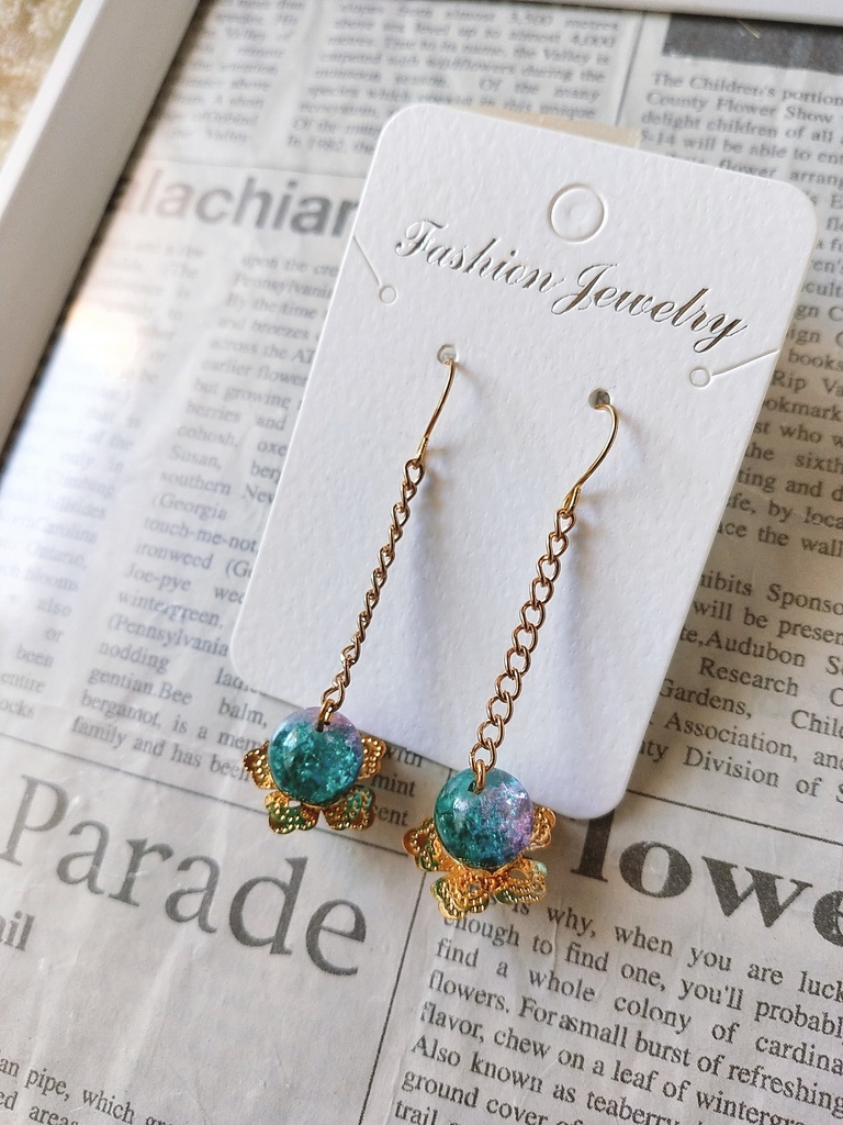 紫系ピアス3点セット