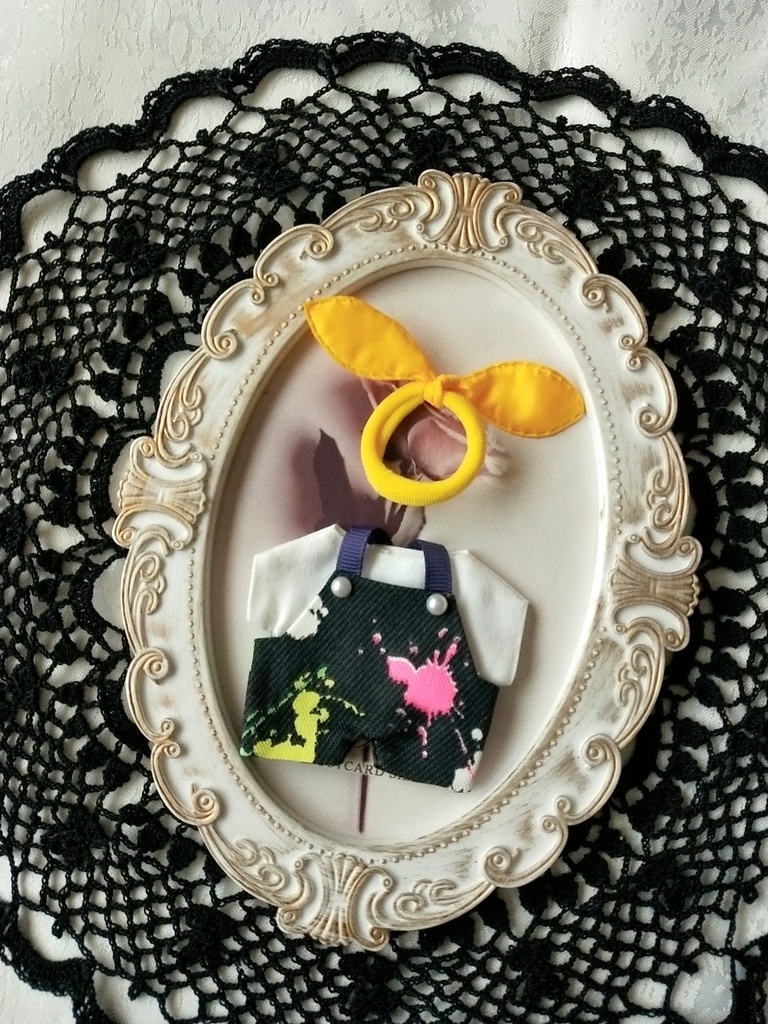 10cm ぬい服 サロペット3点セット