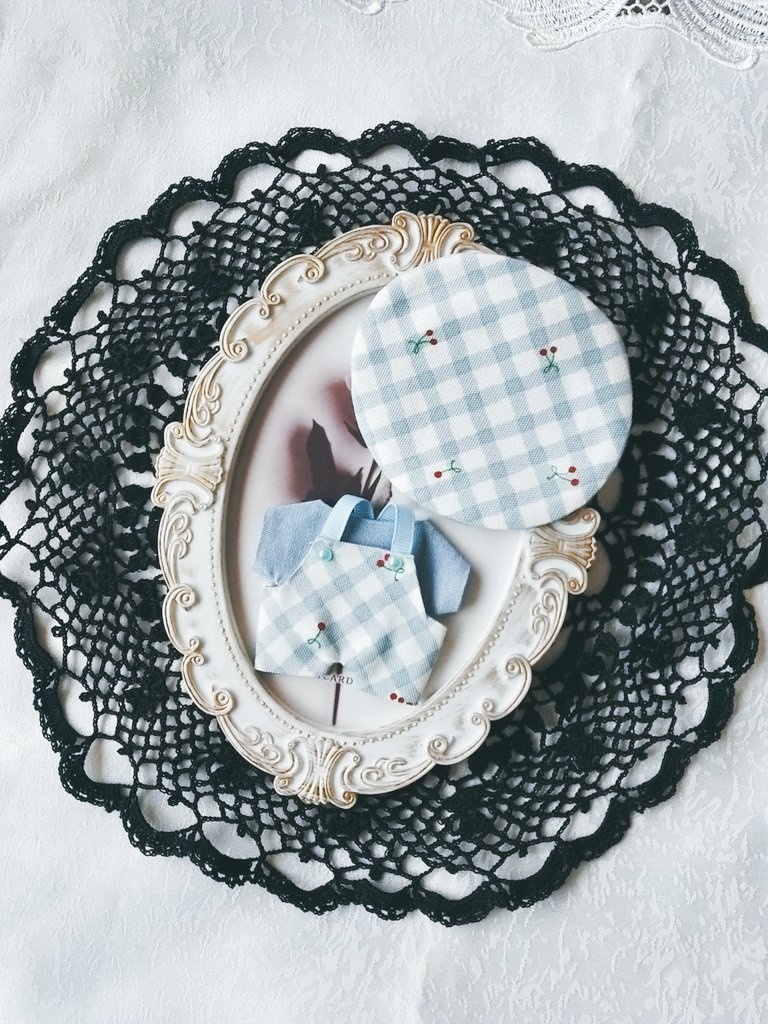 【チェリー柄】サロペット+Tシャツ+帽子3点セット