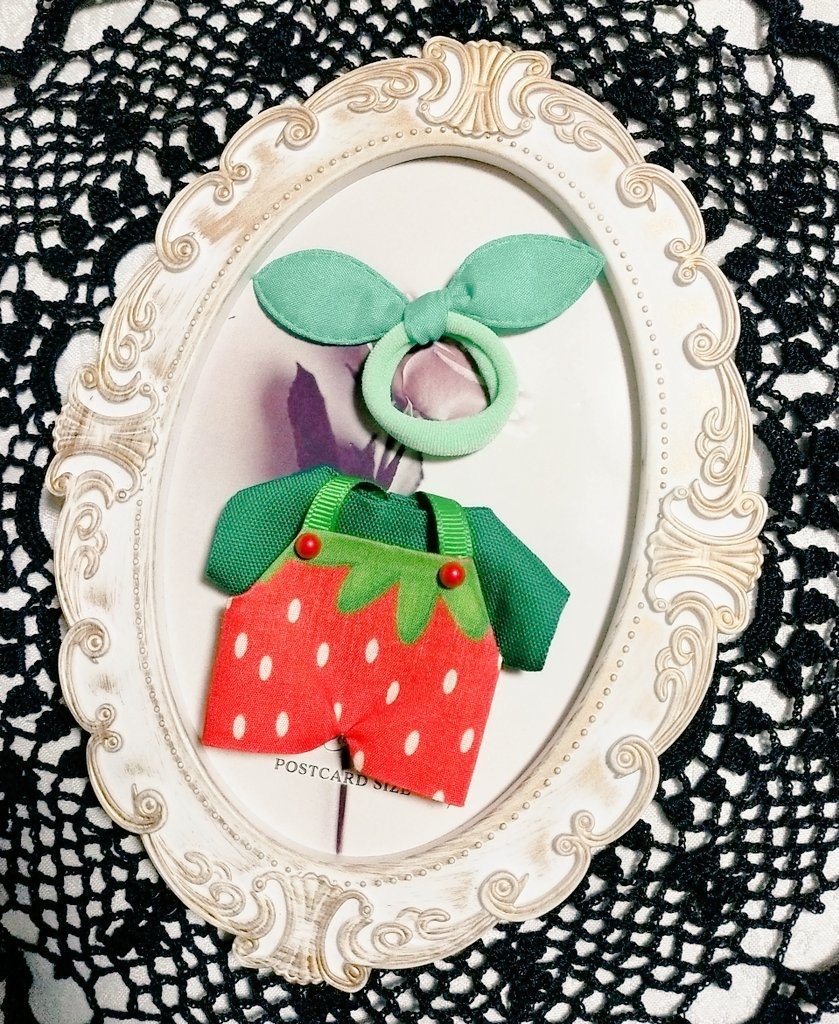 いちご柄サロペット 3点セット