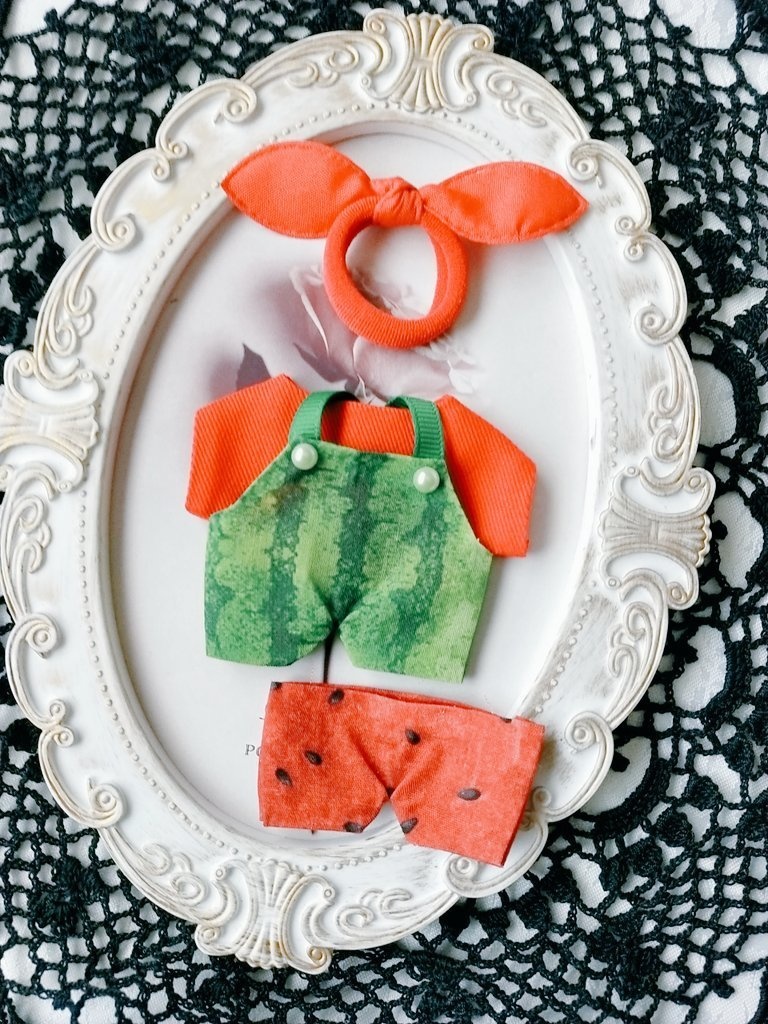 スイカ柄サロペット4点セッ