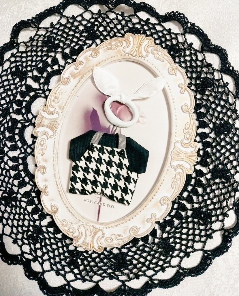 千鳥格子柄サロペット3点セット