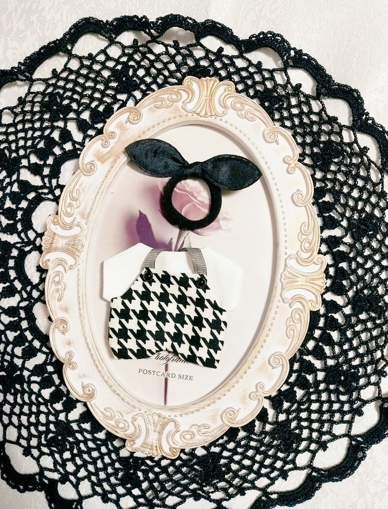 千鳥格子柄サロペット3点セット