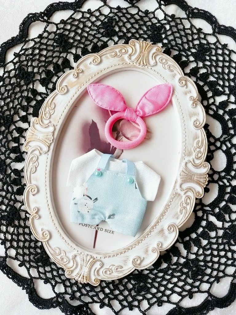 シマエナガ柄サロペット3点セット